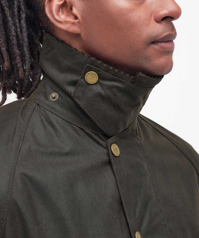 Barbour-Beaufort 40 Wax Heavy Jacket-Olive FW23. Shop Men's Coats