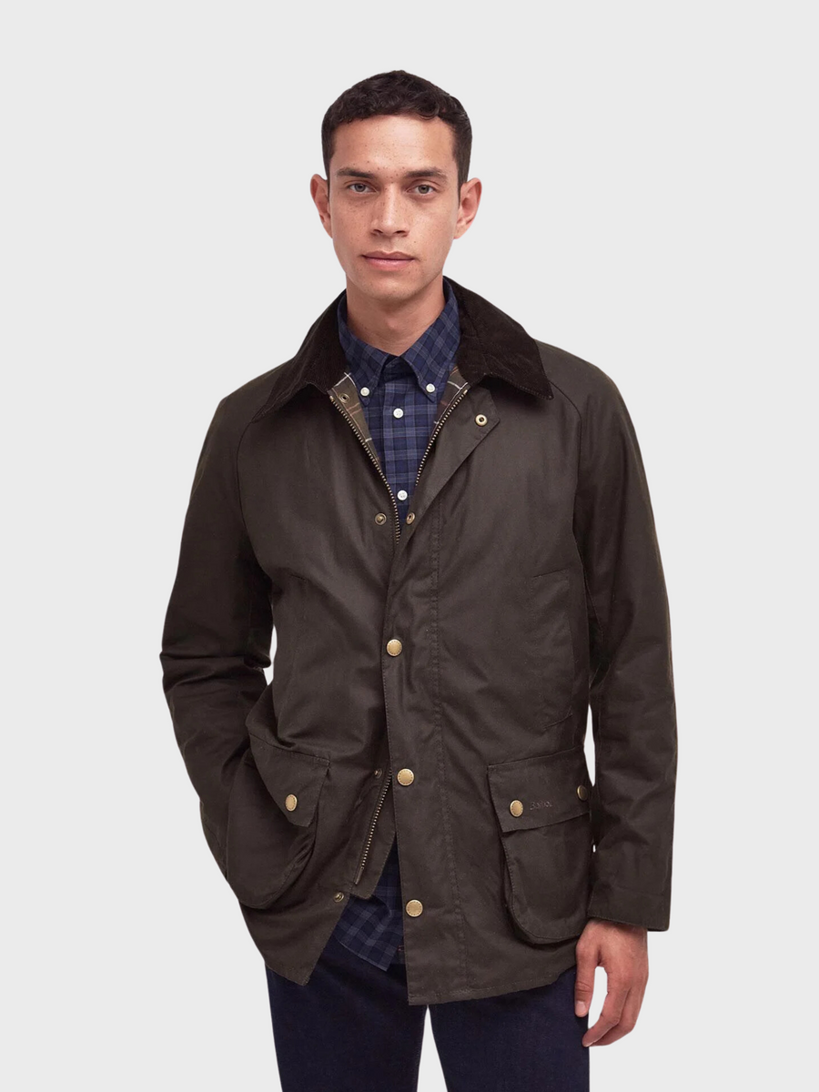 Barbour casual jacket olive on sale