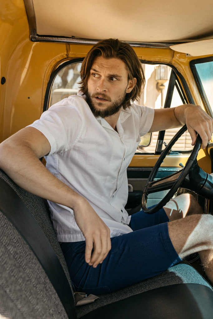 Kato The Wrench SS WGauze Organic Button Up White SS24-Men&#39;s Shirts-Brooklyn-Vancouver-Yaletown-Canada