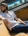 Kato The Wrench SS WGauze Organic Button Up White SS24-Men's Shirts-Brooklyn-Vancouver-Yaletown-Canada