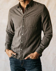 Kato Gauze Ripper Shirt Charcoal-Men's Shirts-Brooklyn-Vancouver-Yaletown-Canada