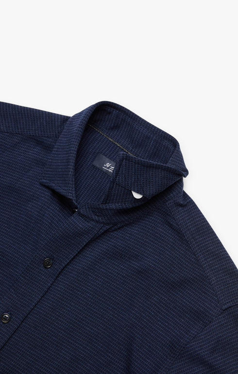 34 Heritage Shirt Structured Shirt Navy Blue-Men&#39;s Shirts-Brooklyn-Vancouver-Yaletown-Canada