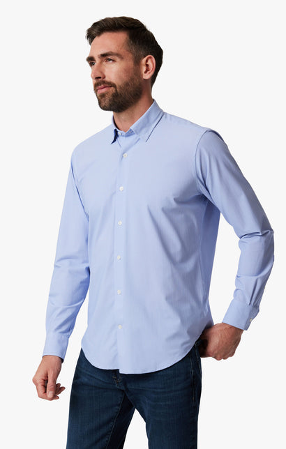 34 Heritage Shirt Geometric Blue-Men's Shirts-Brooklyn-Vancouver-Yaletown-Canada