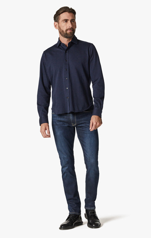 34 Heritage Shirt Structured Shirt Navy Blue-Men&#39;s Shirts-Brooklyn-Vancouver-Yaletown-Canada