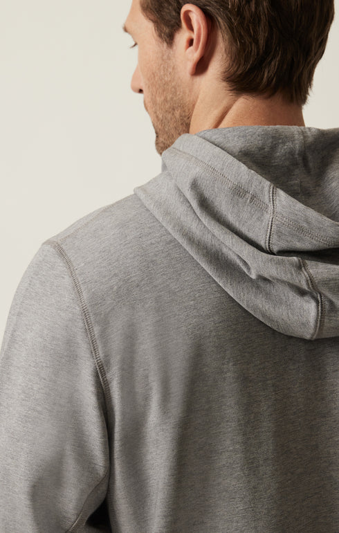 34 Heritage French Terry Hoodie Grey Melange-Men&#39;s Sweatshirts-Brooklyn-Vancouver-Yaletown-Canada