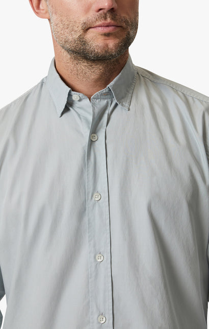 34 Heritage Luxe Twill Shirt Pearl Blue-Men&#39;s Shirts-Brooklyn-Vancouver-Yaletown-Canada