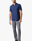 34 Heritage Linen Short Sleeve Shirt Indigo SS24-Men's Shirts-Brooklyn-Vancouver-Yaletown-Canada