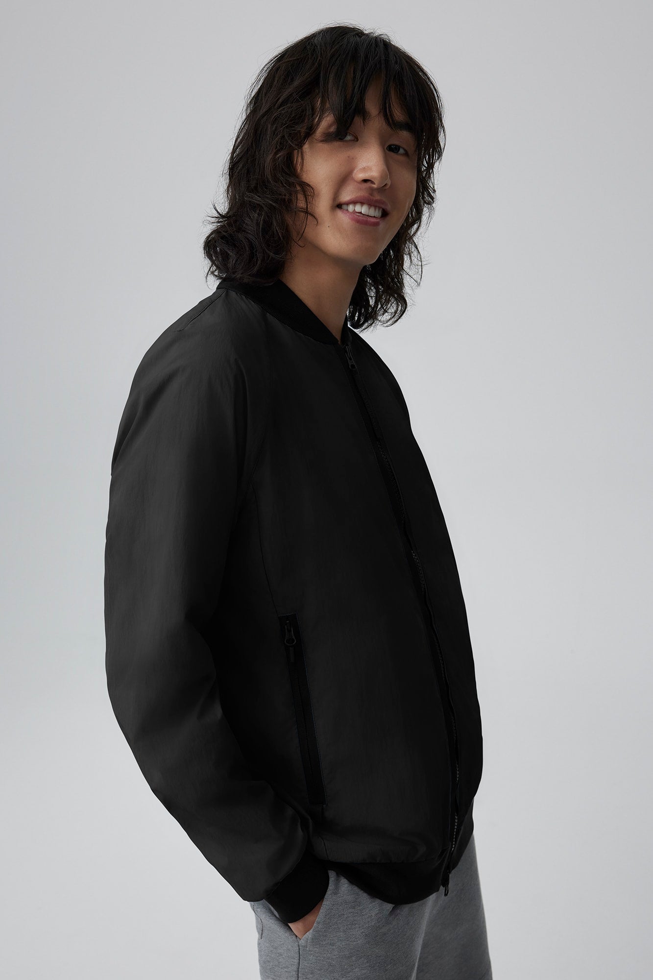 Canada Goose Faber Black Disc Bomber Black SS24-Men's Coats-Brooklyn-Vancouver-Yaletown-Canada