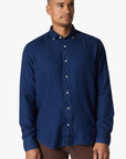 34 Heritage-Denim Shirt-Mid Indigo FW23-Men's Shirts-Yaletown-Vancouver-Surrey-Canada