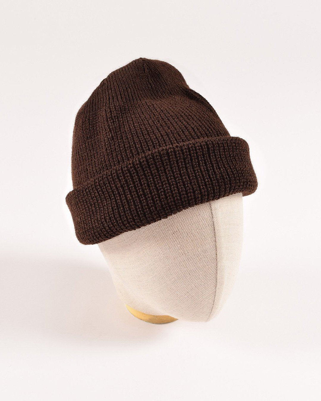 Dehen Wool Knit Watch Cap Brown FW24-Men&#39;s Accessories-Brooklyn-Vancouver-Yaletown-Canada