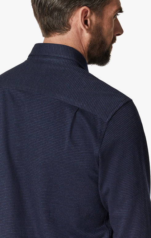 34 Heritage Shirt Structured Shirt Navy Blue-Men&#39;s Shirts-Brooklyn-Vancouver-Yaletown-Canada