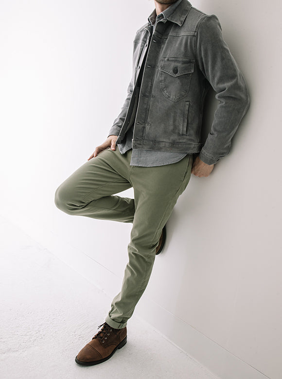 Kato The Axe Chino Denit Sage-Men's Pants-Brooklyn-Vancouver-Yaletown-Canada