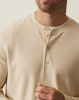 34 Heritage LS Henley Oatmeal-Men's T-Shirts-Brooklyn-Vancouver-Yaletown-Canada