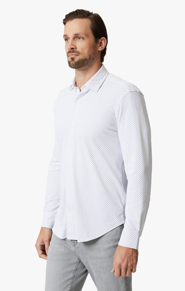 34 Heritage Diamond Dot Shirt White SS24-Men&#39;s Shirts-Brooklyn-Vancouver-Yaletown-Canada