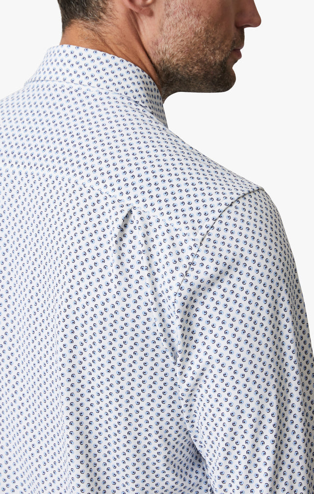 34 Heritage Ocean Dot Shirt White SS24-Men&#39;s Shirts-Brooklyn-Vancouver-Yaletown-Canada