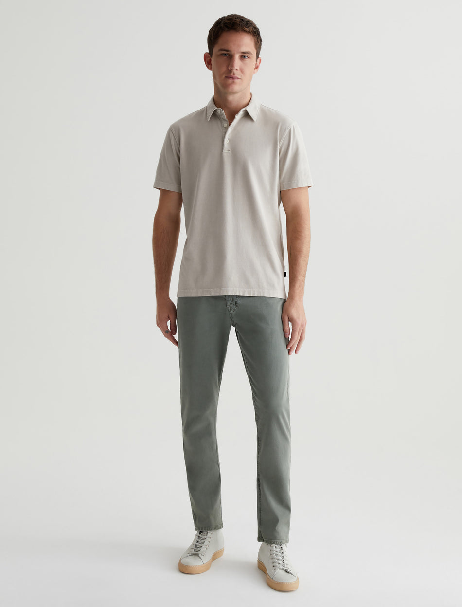 AG Bryce SS Polo Tee Oyster Shore SS24-Men&#39;s T-Shirts-Brooklyn-Vancouver-Yaletown-Canada