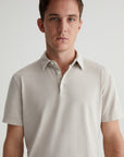 AG Bryce SS Polo Tee Oyster Shore SS24-Men's T-Shirts-Brooklyn-Vancouver-Yaletown-Canada