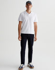 AG Bryce Johnny Collar Tee Pearl White SS24-Men's T-Shirts-Brooklyn-Vancouver-Yaletown-Canada