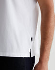 AG Bryce Johnny Collar Tee Pearl White SS24-Men's T-Shirts-Brooklyn-Vancouver-Yaletown-Canada