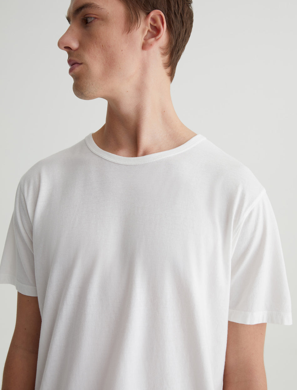 AG Bryce Crew Tee Pearl White SS24-Men&#39;s T-Shirts-Brooklyn-Vancouver-Yaletown-Canada