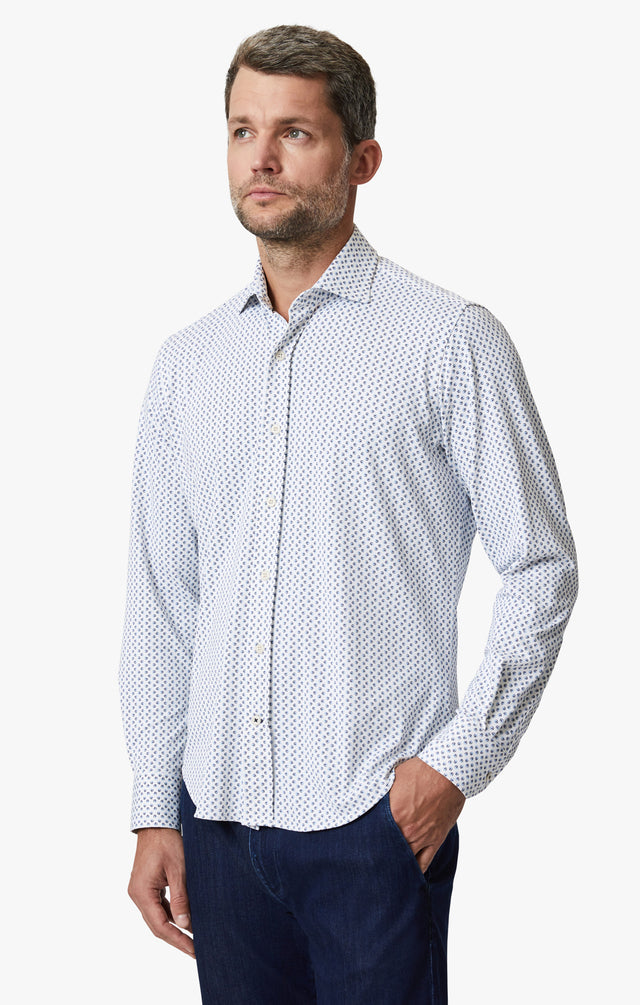 34 Heritage Ocean Dot Shirt White SS24-Men&#39;s Shirts-Brooklyn-Vancouver-Yaletown-Canada