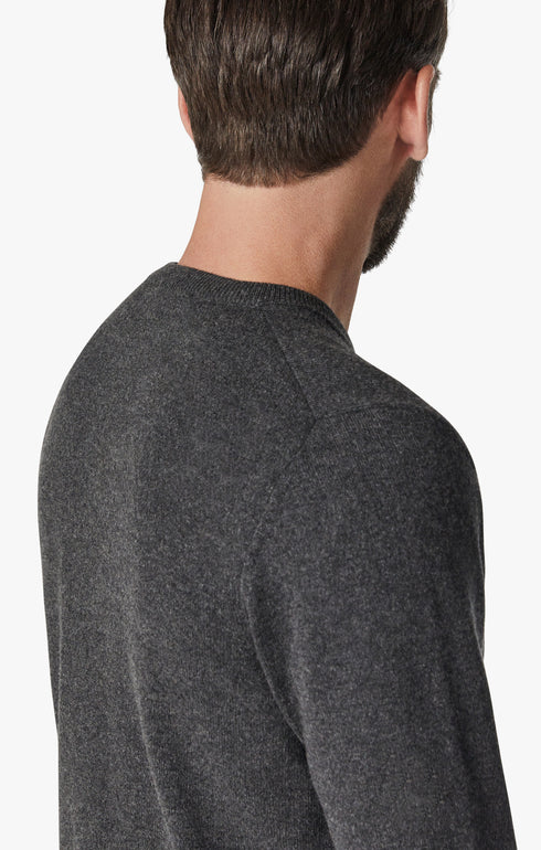 34 Heritage Sweater Cashmere Crew Neck Charcoal-Men&#39;s Sweaters-Brooklyn-Vancouver-Yaletown-Canada