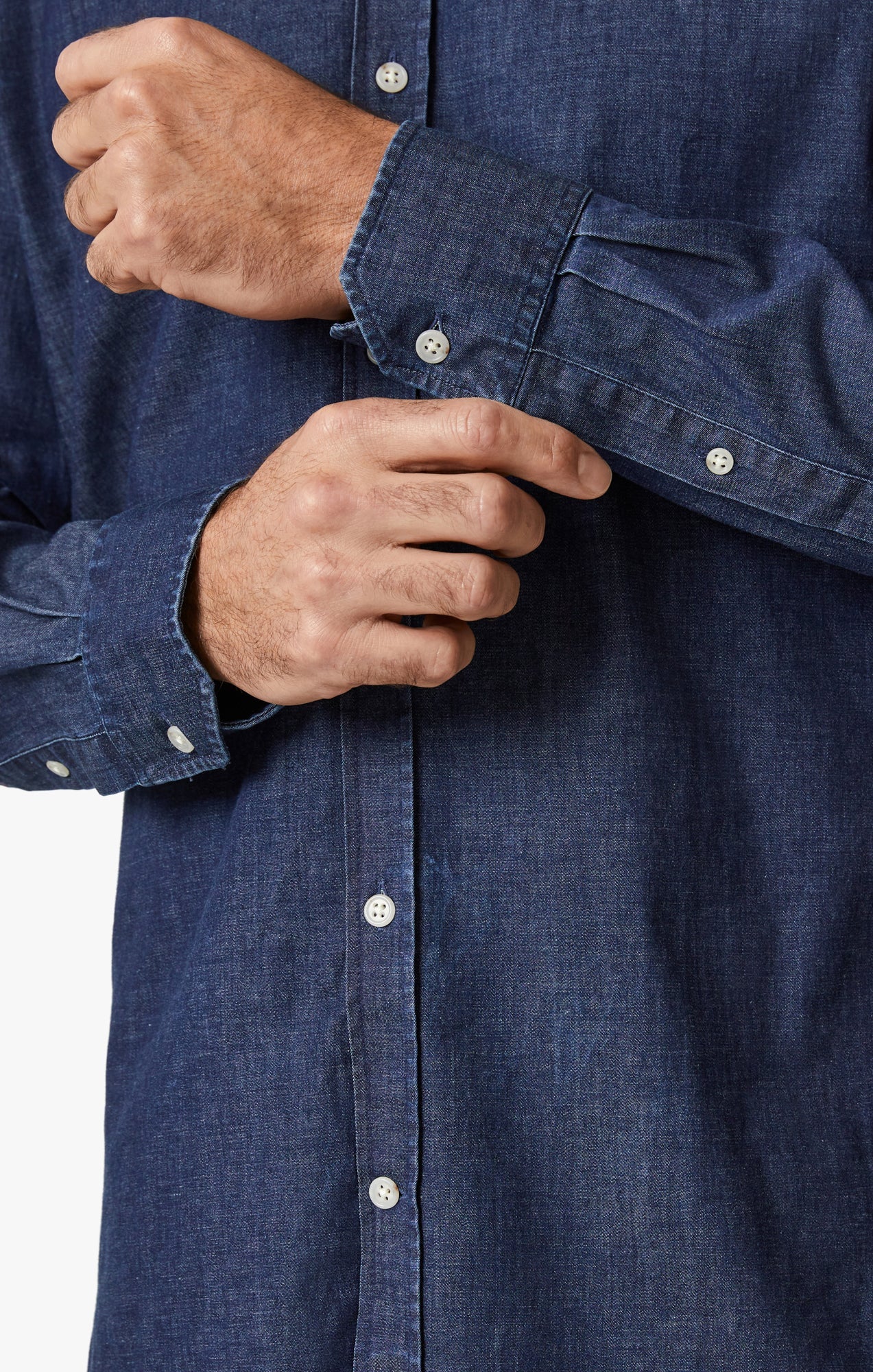 34 Heritage Shirt Denim Med Blue-Men&#39;s Shirts-Brooklyn-Vancouver-Yaletown-Canada