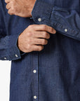 34 Heritage Shirt Denim Med Blue-Men's Shirts-Brooklyn-Vancouver-Yaletown-Canada