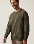 34 Heritage French Terry Crew Sweatshirt Pimento-Men's Sweatshirts-Brooklyn-Vancouver-Yaletown-Canada