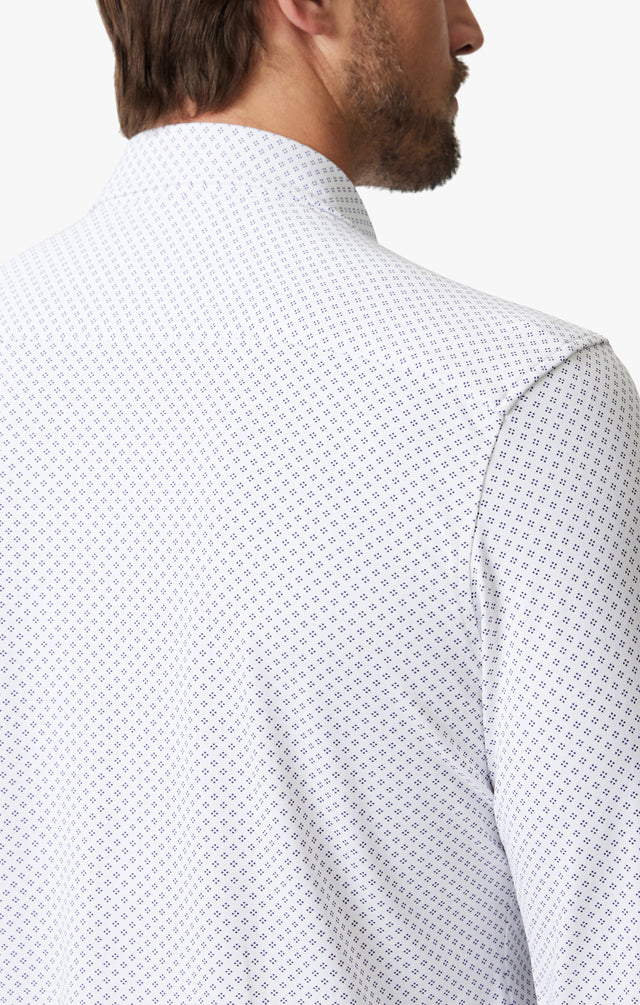 34 Heritage Diamond Dot Shirt White SS24-Men&#39;s Shirts-Brooklyn-Vancouver-Yaletown-Canada