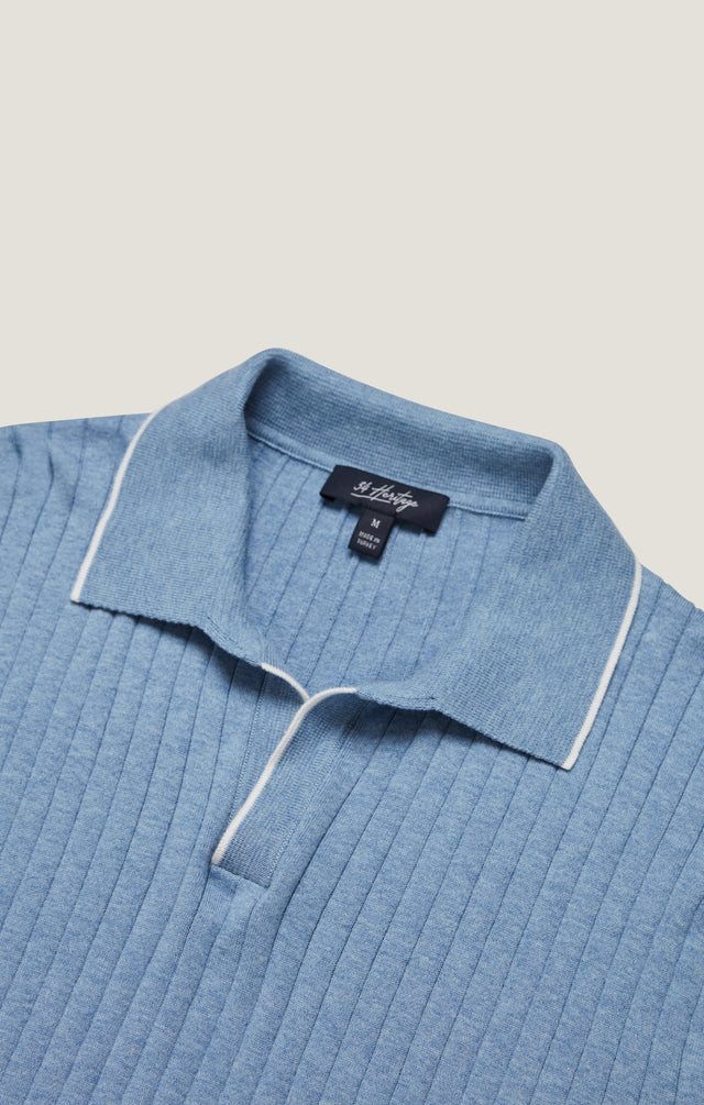 34 Heritage Polo Sweater - Blue