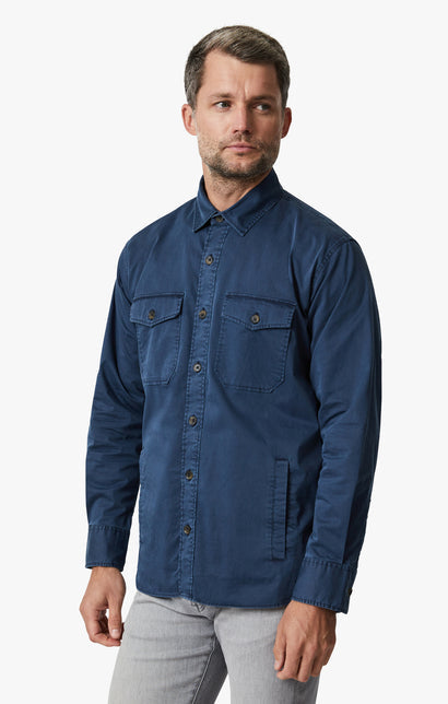 34 Heritage Overshirt Dark Blue-Men&#39;s Shirts-Brooklyn-Vancouver-Yaletown-Canada