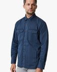 34 Heritage Overshirt Dark Blue-Men's Shirts-Brooklyn-Vancouver-Yaletown-Canada