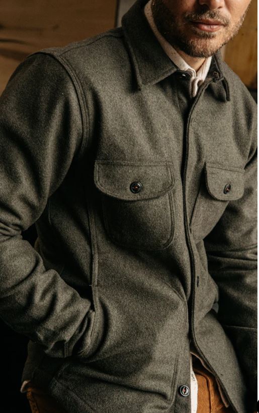 Kato-The Anvil Melton Light Jacket-Dark Green FW23-Men's Jackets-Yaletown-Vancouver-Surrey-Canada