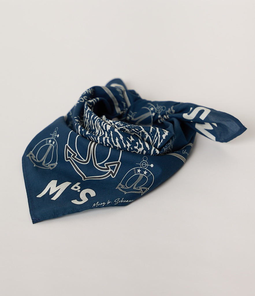 Merz Accessories Cotton Bandana Ink Blue-Men&#39;s Accessories-Brooklyn-Vancouver-Yaletown-Canada