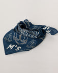 Merz Accessories Cotton Bandana Ink Blue-Men's Accessories-Brooklyn-Vancouver-Yaletown-Canada