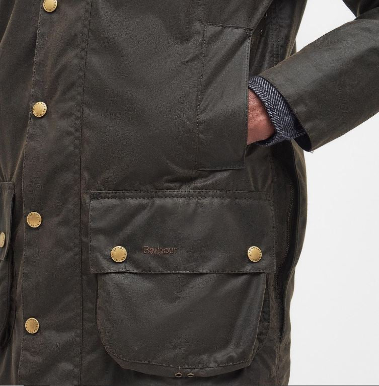 Barbour-Beaufort 40 Wax Heavy Jacket-Olive FW23. Shop Men's Coats