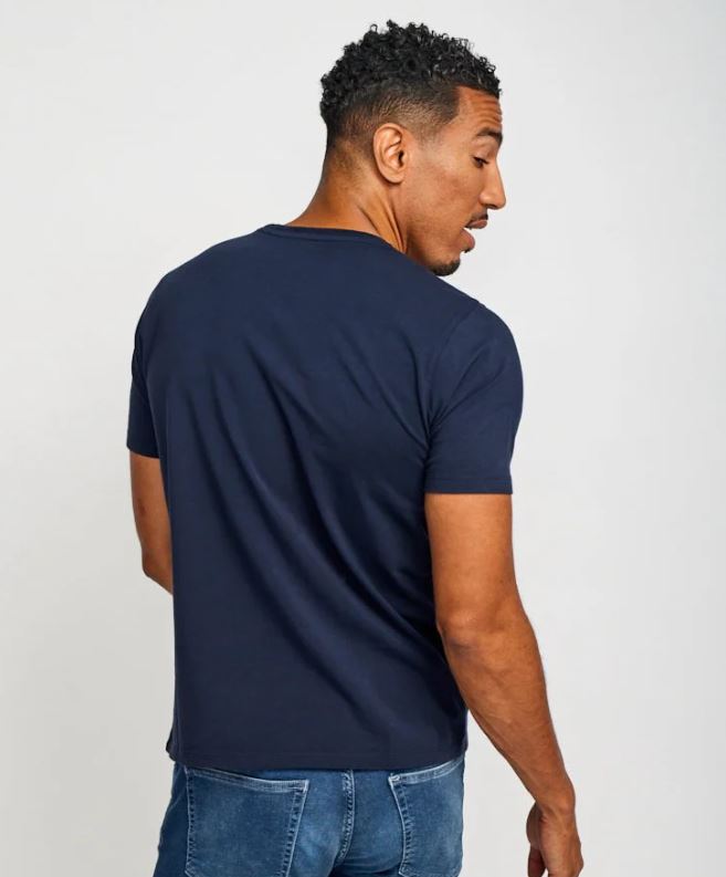 Easy Mondays Crew Neck SS Cotton T-Shirt Navy-Men's T-Shirts-Brooklyn-Vancouver-Yaletown-Canada