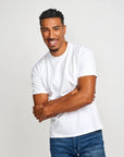 Easy Mondays Crew Neck SS Cotton T-Shirt White-Men's T-Shirts-Brooklyn-Vancouver-Yaletown-Canada