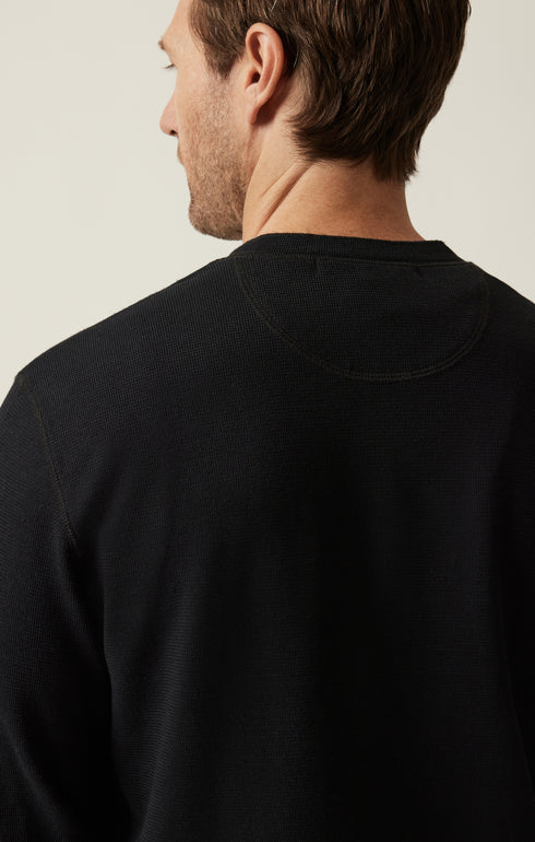 34 Heritage LS Henley Black-Men&#39;s T-Shirts-Brooklyn-Vancouver-Yaletown-Canada