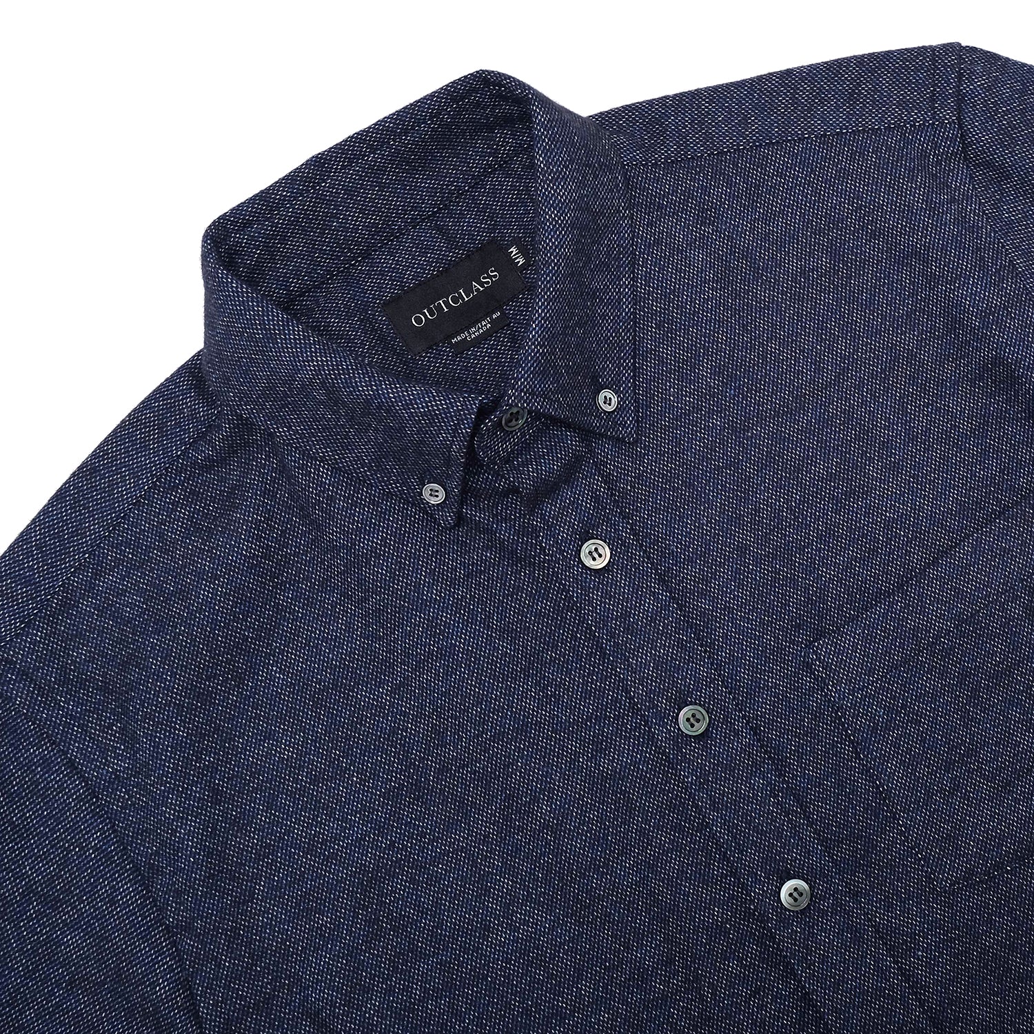 Outclass Shirt Tweed Flannel Indigo-Men&#39;s Shirts-Brooklyn-Vancouver-Yaletown-Canada