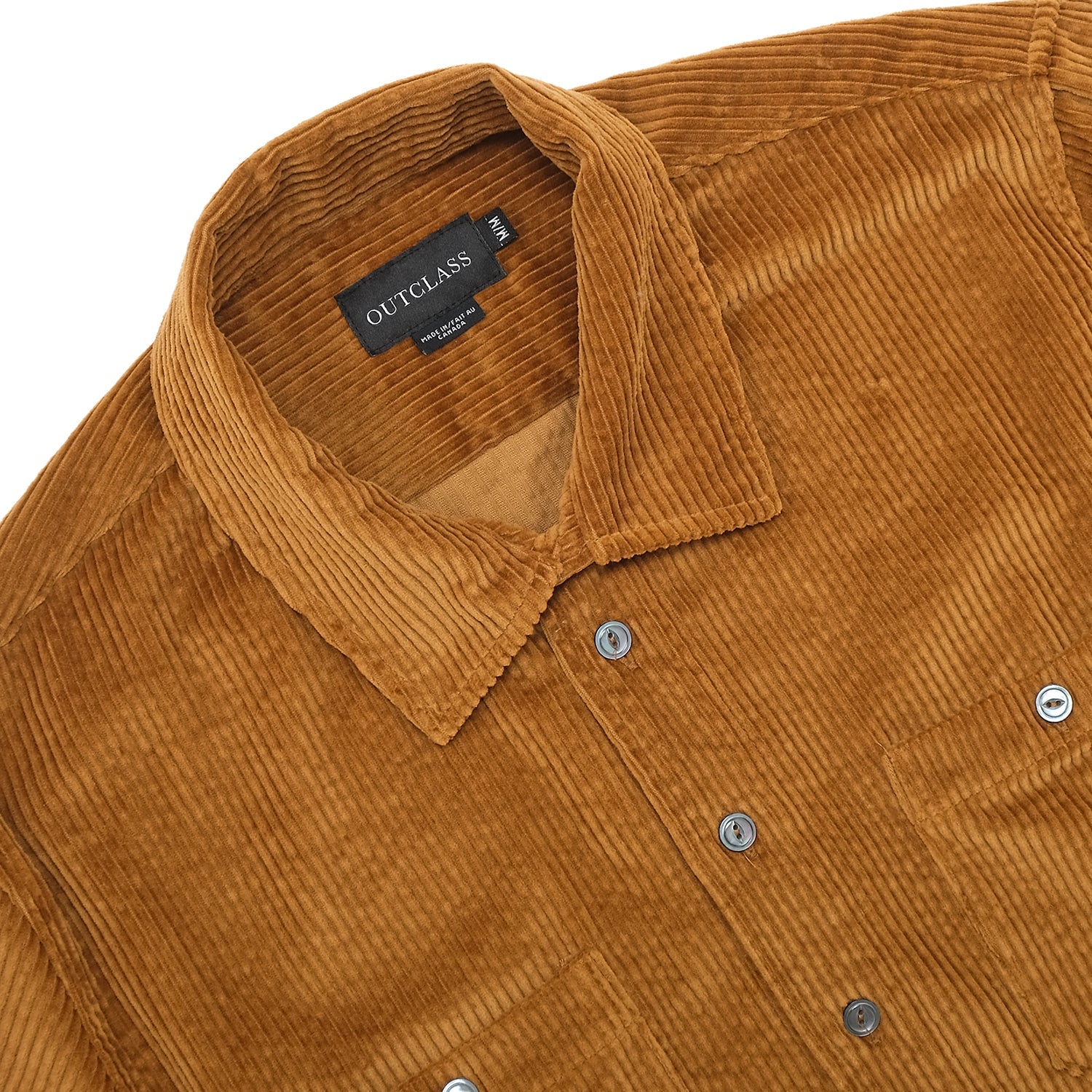 Outclass Shirt Corduroy Overshirt Mustard-Men&#39;s Shirts-Brooklyn-Vancouver-Yaletown-Canada