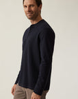 34 Heritage LS Henley Navy-Men's T-Shirts-Brooklyn-Vancouver-Yaletown-Canada