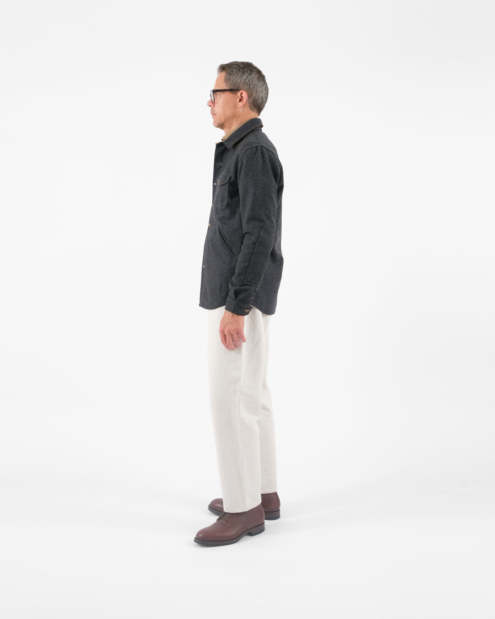 Dehen Over Shirt Crissman LW Charcoal FW24-Men&#39;s Jackets-Brooklyn-Vancouver-Yaletown-Canada