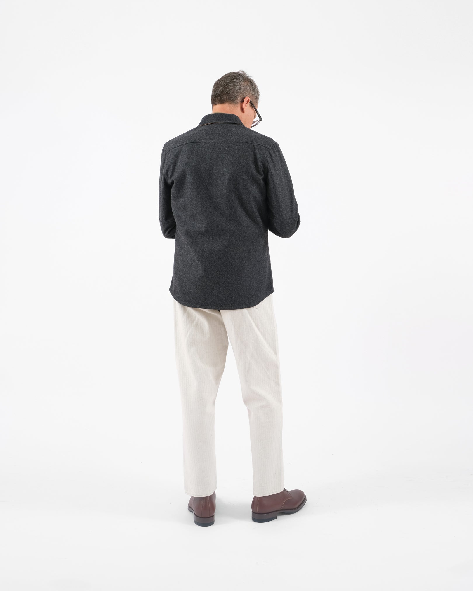 Dehen Over Shirt Crissman LW Charcoal FW24-Men&#39;s Jackets-Brooklyn-Vancouver-Yaletown-Canada