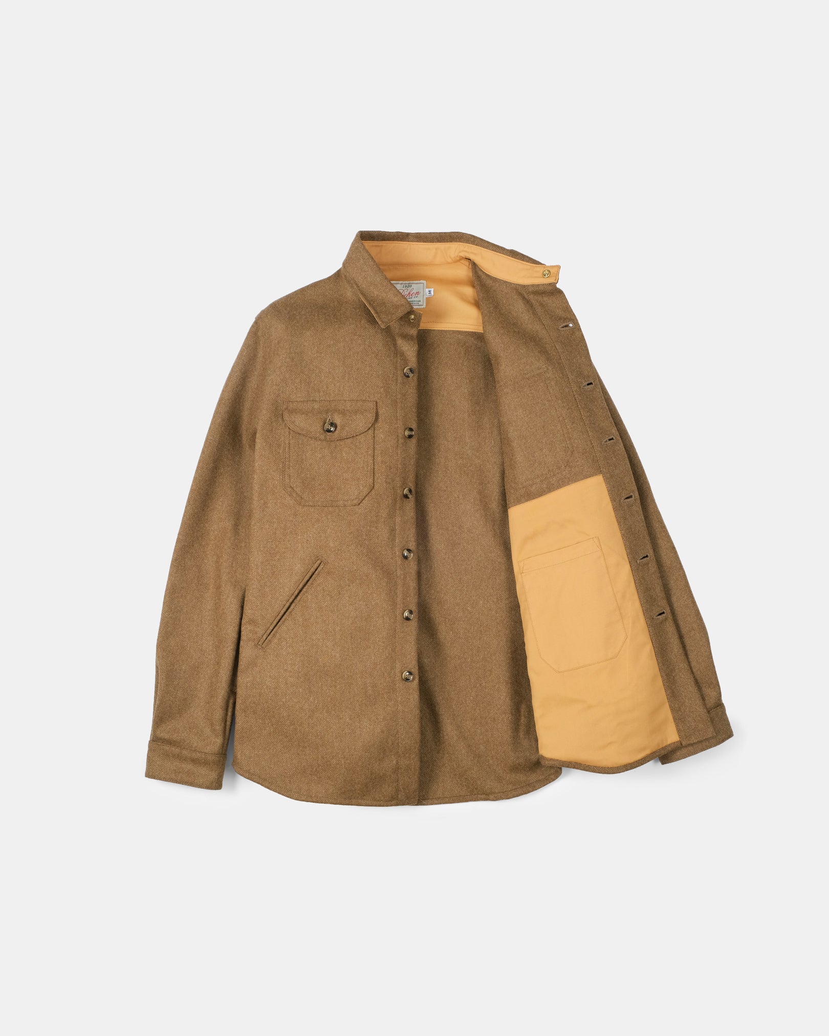 Dehen Over Shirt Crissman Dark Tan Mix FW24-Men's Jackets-Brooklyn-Vancouver-Yaletown-Canada