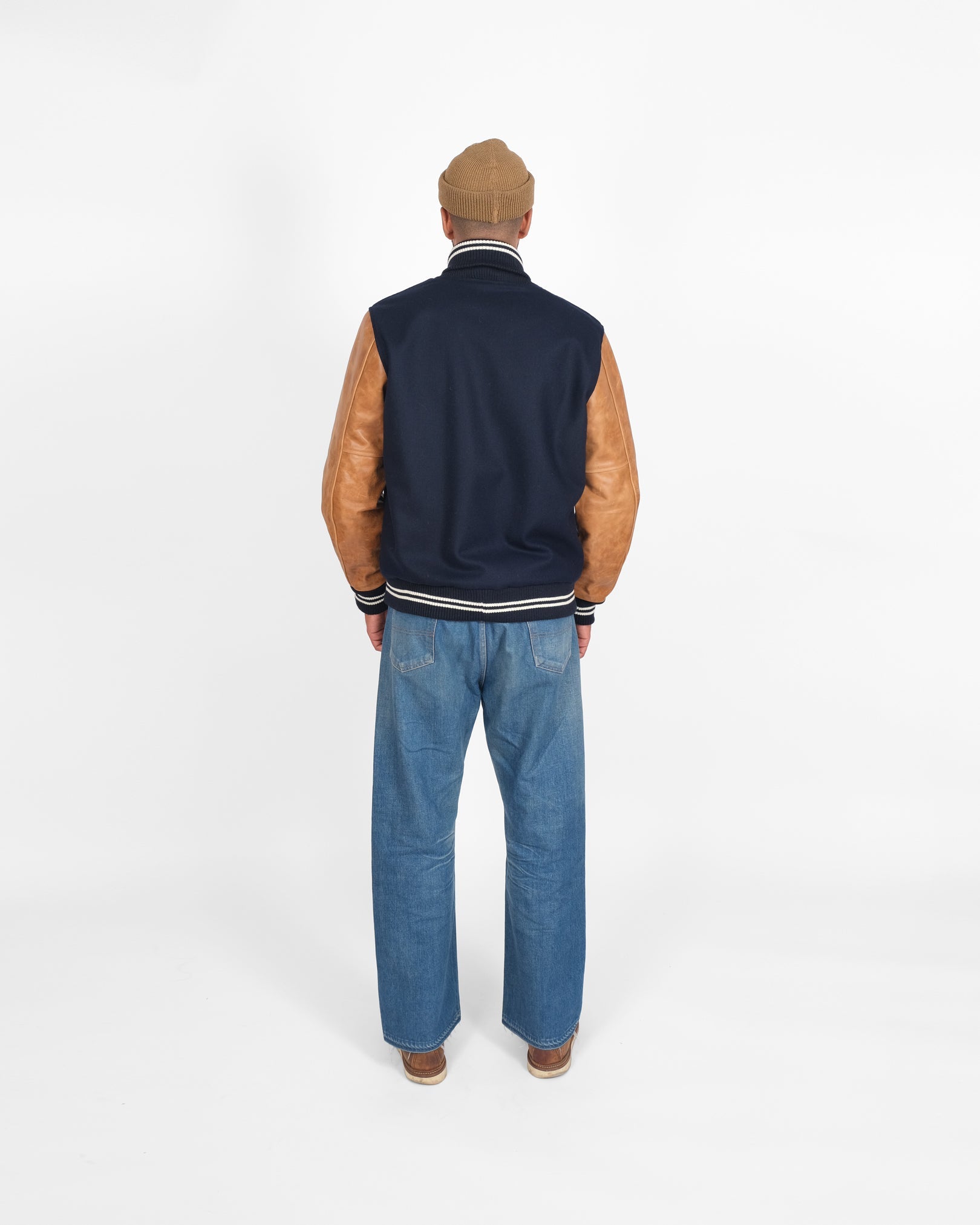 Dehen Varsity Jacket Dark Navy FW24-Men&#39;s Coats-Brooklyn-Vancouver-Yaletown-Canada