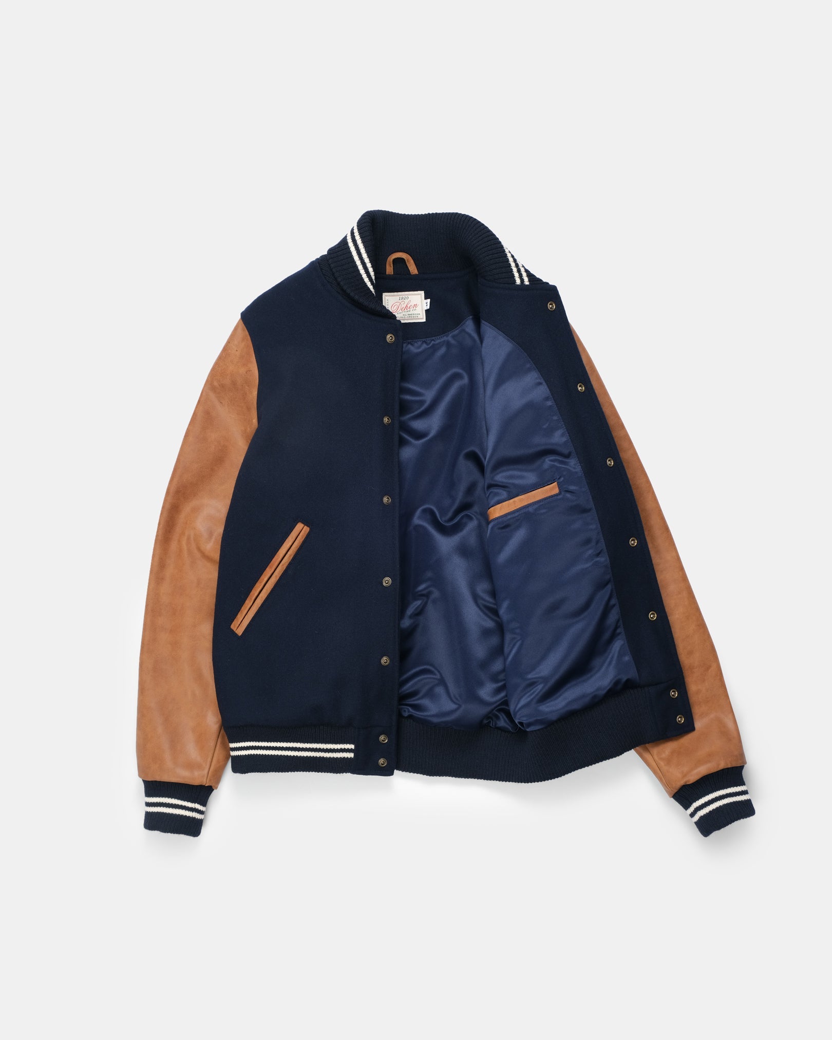 Dehen Varsity Jacket Dark Navy FW24-Men&#39;s Coats-Brooklyn-Vancouver-Yaletown-Canada