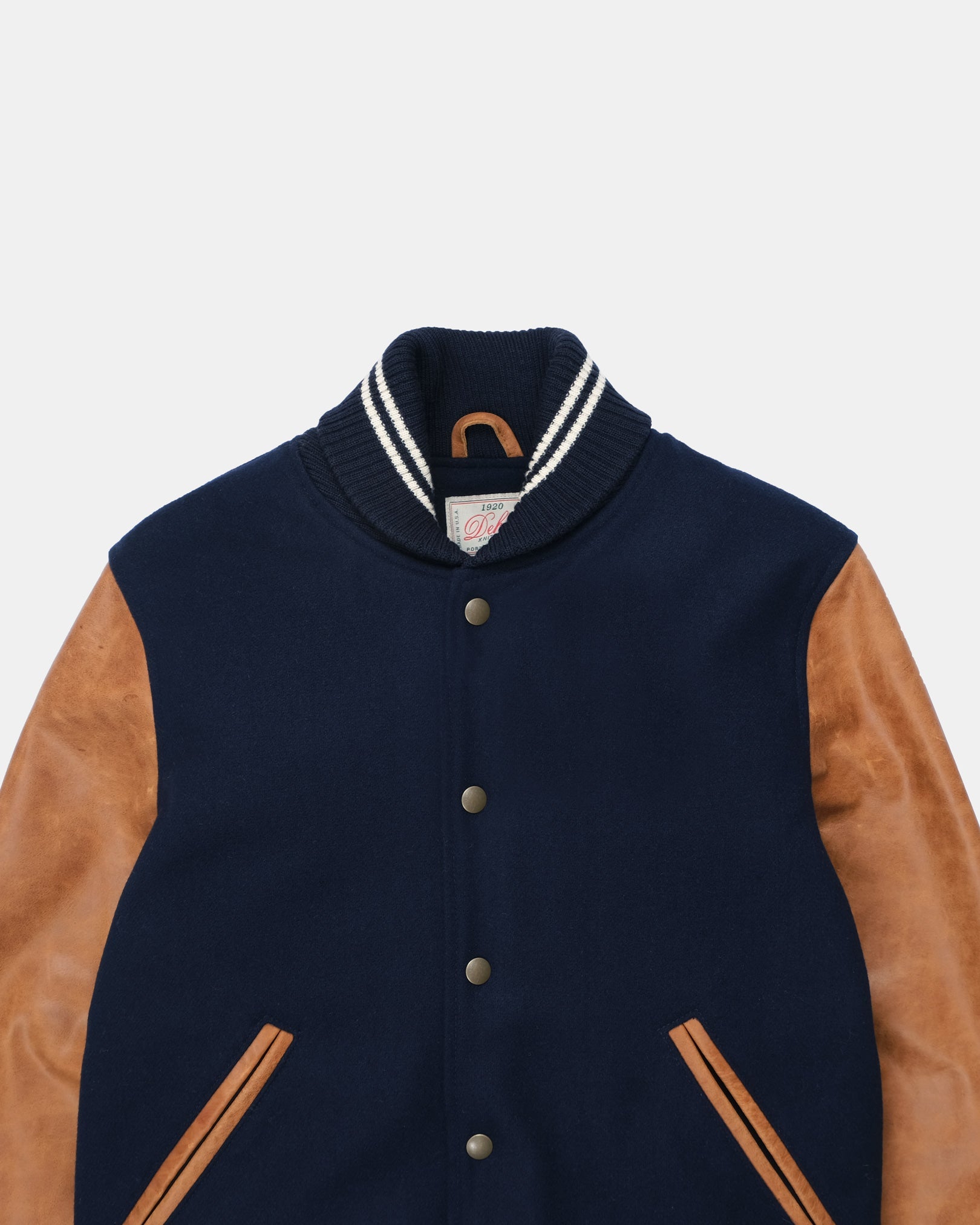 Dehen Varsity Jacket Dark Navy FW24-Men&#39;s Coats-Brooklyn-Vancouver-Yaletown-Canada