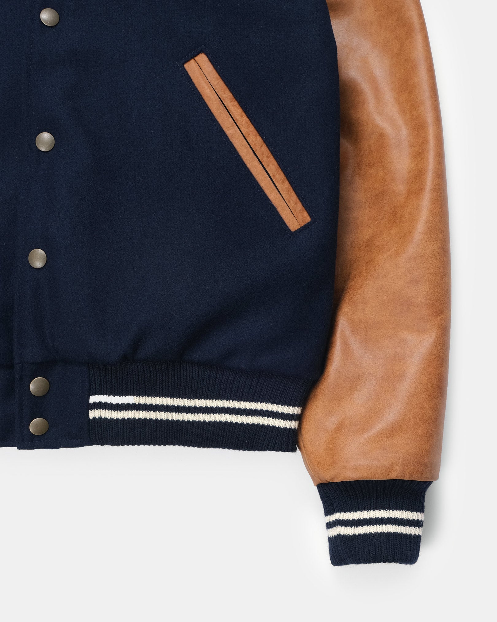 Dehen Varsity Jacket Dark Navy FW24-Men&#39;s Coats-Brooklyn-Vancouver-Yaletown-Canada